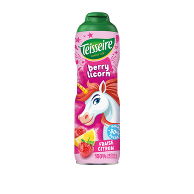 Sirop fraise citron Fruity Animals Licorn TEISSEIRE bidon 60cl