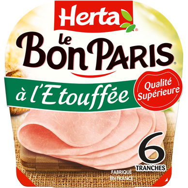 Jambon à l'Etouffée HERTA Le Bon Paris 6 Tranches - 255g