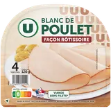 Blanc de Poulet façon rôtissoire - x4 tranches, 120g