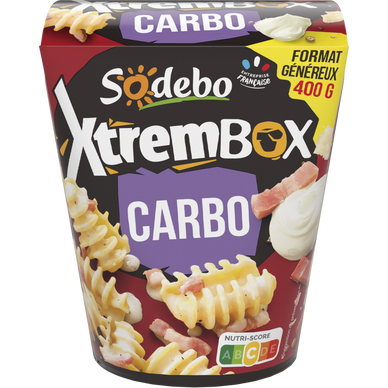 Box plat cuisiné carbonara SODEBO XTREM BOX, 400g