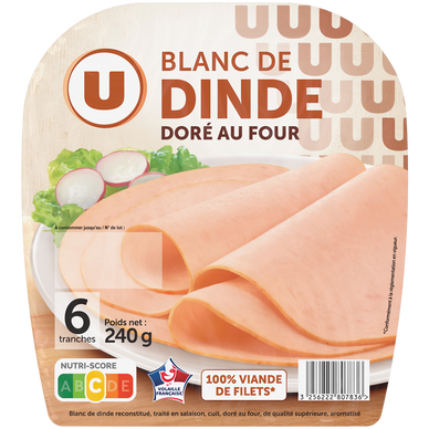 Blanc de dinde - x6 tranches, 240g