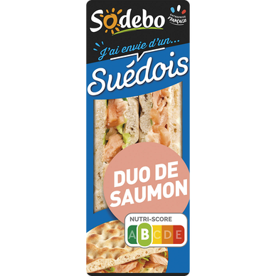 Sandwich suédois duo de saumon SODEBO, 135g
