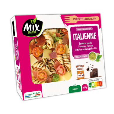 Coffret salade Italienne jambon speck fromage Italien et tomatescerise MIX BUFFET 320g