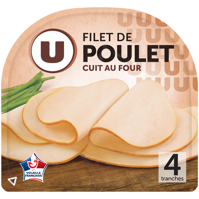 Filet de Poulet cuit au four - x4 tranches, 120g