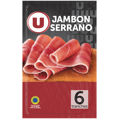 Jambon Serrano - x6 tranches, 100g