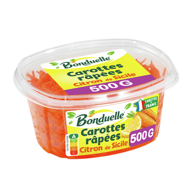 Carottes râpées au citron de Sicile de nos producteurs BONDUELLE 500g