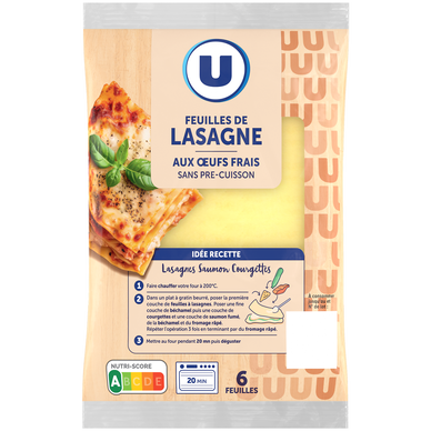 Feuilles de lasagne U 250g