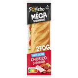 Sandwich le Méga baguette, chorizo, jambon et mayonnaise légèreSODEBO,270g