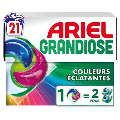 ARIEL - Lessive en doses - Soin couleurs & noir - 21 lavages - 762 g