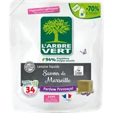 L'ARBRE VERT - Lessive liquide - Hypoallergénique - Parfum Provençal -34 lavages - RECHARGE - 1.53 l