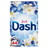 Poudre détergente DASH 2en1 air frais/fleurs blanches 2,2kg