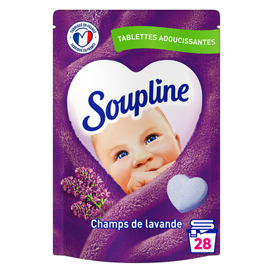Adoucissant Tablette SOUPLINE champs de lavande -  x28 - 336g