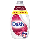 Lessive DASH 2en1 jasmin & rose de mai 44 lavages 1.98L
