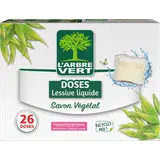 Capsules lessive savon végétal L'ARBRE VERT Hypoallergénique x26