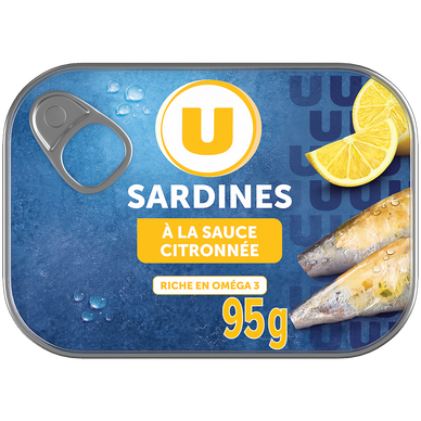 Sardines sauce citronnée  boîte de 135g