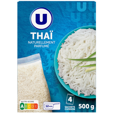 Riz long Thai  4 sachets cuisson de 125g, 500g