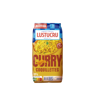 Coquillettes qualité supérieure curry sachet papier LUSTUCRU 500g