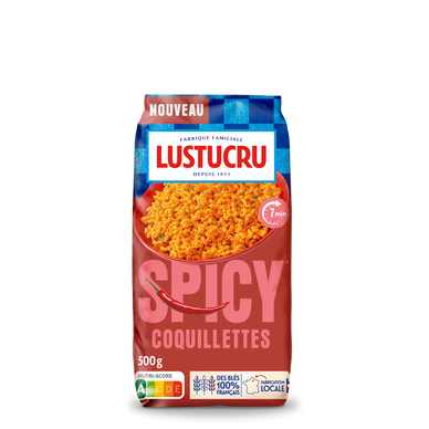 Coquillettes qualité supérieure spicy sachet papier LUSTUCRU 500g
