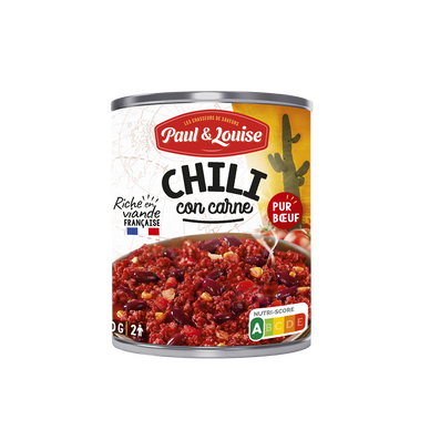Chili con carne PAUL & LOUISE, boite 800g