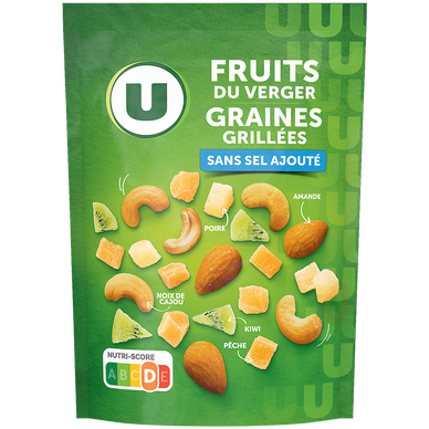 Mélange fruits du verger  et graines grillées U  - paquet 120g