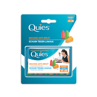 Protections auditives en mousse fluo QUIES, 8 paires