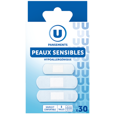 Pansements extensibles pour peaux sensibles 3 tailles  x30