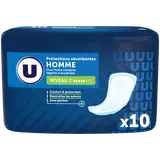 Protections anatomiques incontinence pour homme niveau 2, x10