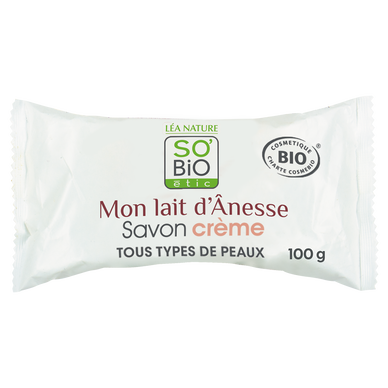 Savon crème lait d'ânesse bio SO BIO'ETIC 100g