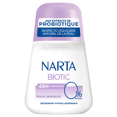 Déodorant roll-on femme NARTA Biotic peaux sensibles 50ML