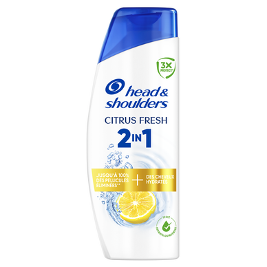 Shampooing et après-shampooing antipelliculaire HEAD&SHOULDERS CitrusFresh 2en1 625mL