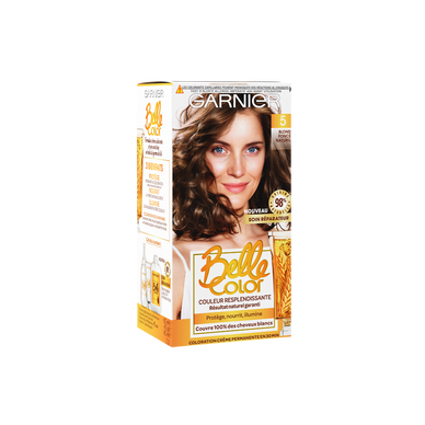 Coloration cheveux n°5 blond foncé naturel permanente belle color GARNIER