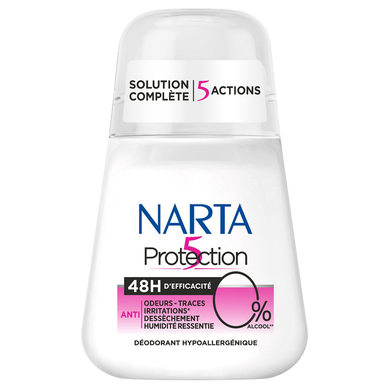Déodorant roll-on NARTA Protection 5 hypoallergénique 50mL
