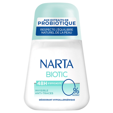 Déodorant roll-on femme NARTA Biotic pure 50mL