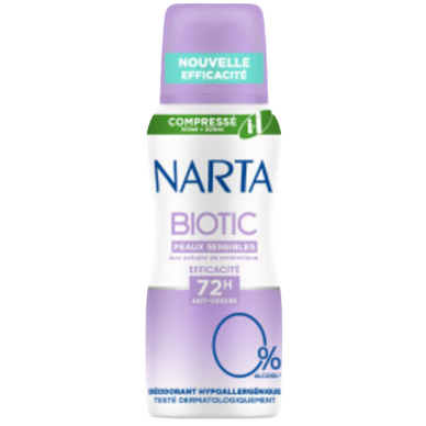 Déodorant Compressé Biotic NARTA Femme Peaux Sensibles 100ml
