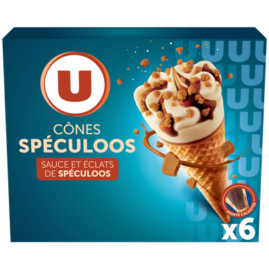 Glace spéculoos cone U x6 384g
