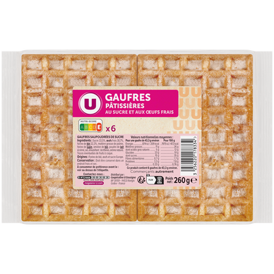Gaufres pâtissières au sucre, 260g
