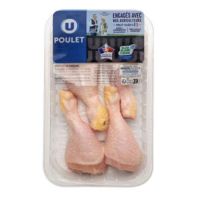 Pilon de poulet blanc  France, barquette