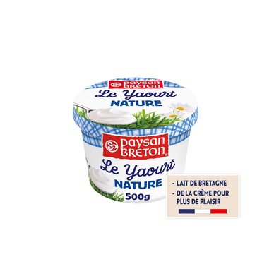 Yaourt nature 8.5%mg PAYSAN BRETON 500g