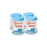 Yaourt nature MALO pot en carton 4x125g