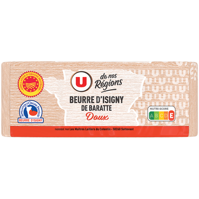 Beurre d'Isigny AOP doux moulé  82%mg, 250g