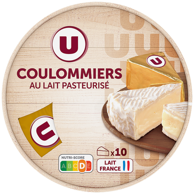 Fromage pasteurisé Coulommiers  23% de MG, x10  -  350g