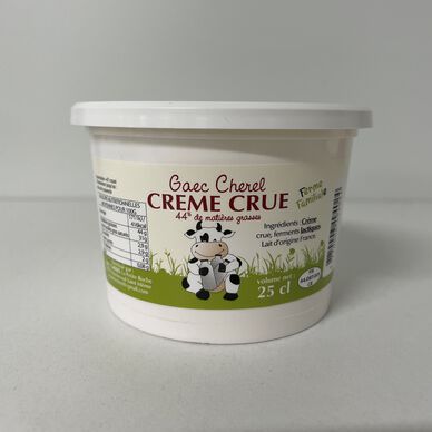Crème crue, GAEC CHEREL, pot de 25cl