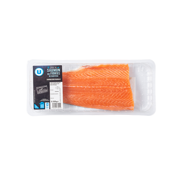 Filet de saumon, des Fjords, Salmo Salar, élevé en Norvège, barquette, 500g