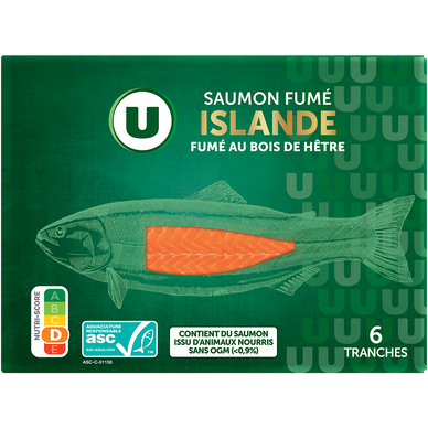 Saumon fumé Islande ASC, 6 tranches 225g