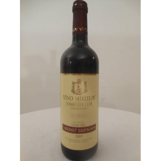 Cabernet Sauvignon Vino Mikulov Rouge 2007 - Moravie Tchéquie.