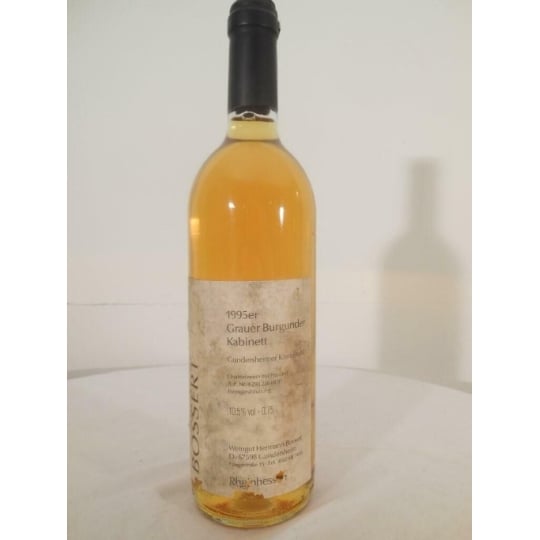 Bossert Burg Kabinett Blanc 1995 - Rheinhessen Allemagne.