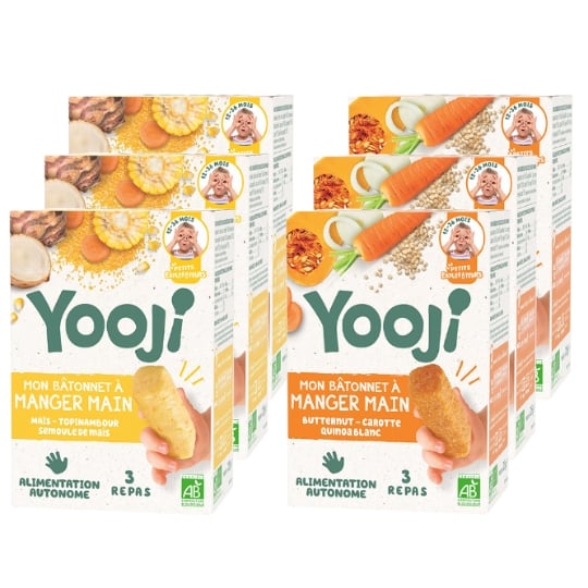 Lot X6 - Bâtonnet À Manger-main Butternut  & Maïs - Dès 12 Mois - 6 X 225g YOOJI