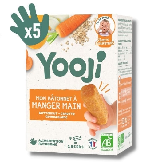 Yooji - Bâtonnets À Manger-main Butternut & Quinoa Blanc Bio – 15 Repas Bébé Dme (dès 12 Mois) YOOJI