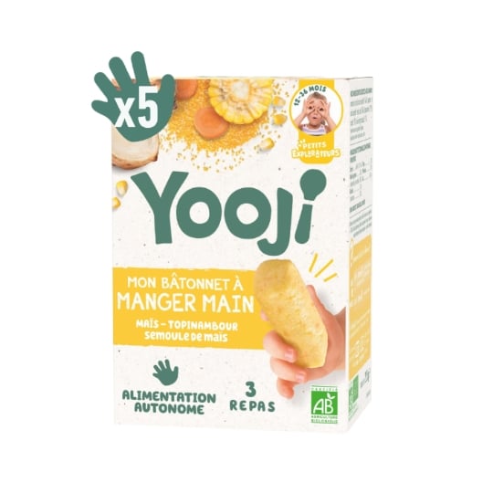 Yooji - Bâtonnets À Manger-main Maïs & Semoule De Maïs Bio – 15 Repas Bébé Dme (dès 12 Mois) YOOJI