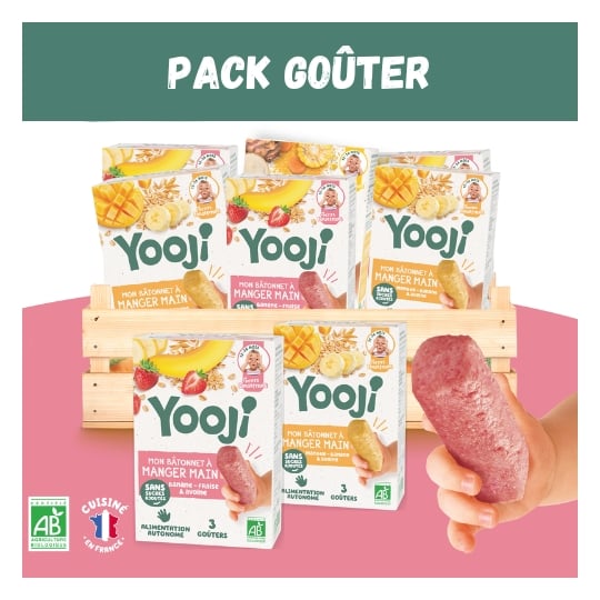Pack Spécial Goûter Dme Bâtonnets Fruits À Manger Main Bio - 30 Goûters - 12m+ YOOJI